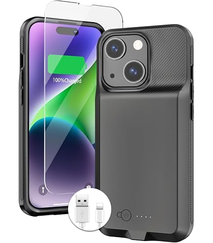 Amazon.com: Battery Case for iPhone 14, Full Encircle 7000mAh